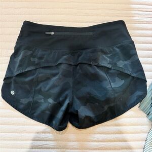 lululemon athletica Black Camo Athletic Shorts